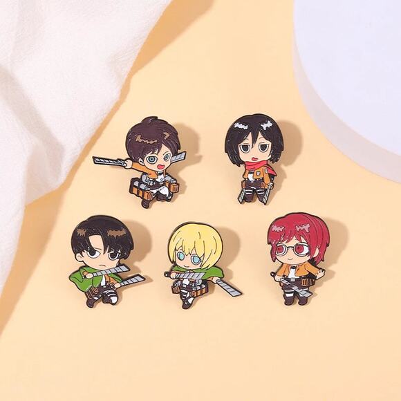 Attack On Titan Mikasa Ackerman Enamel Pins 57-1 - Picture 3 of 4